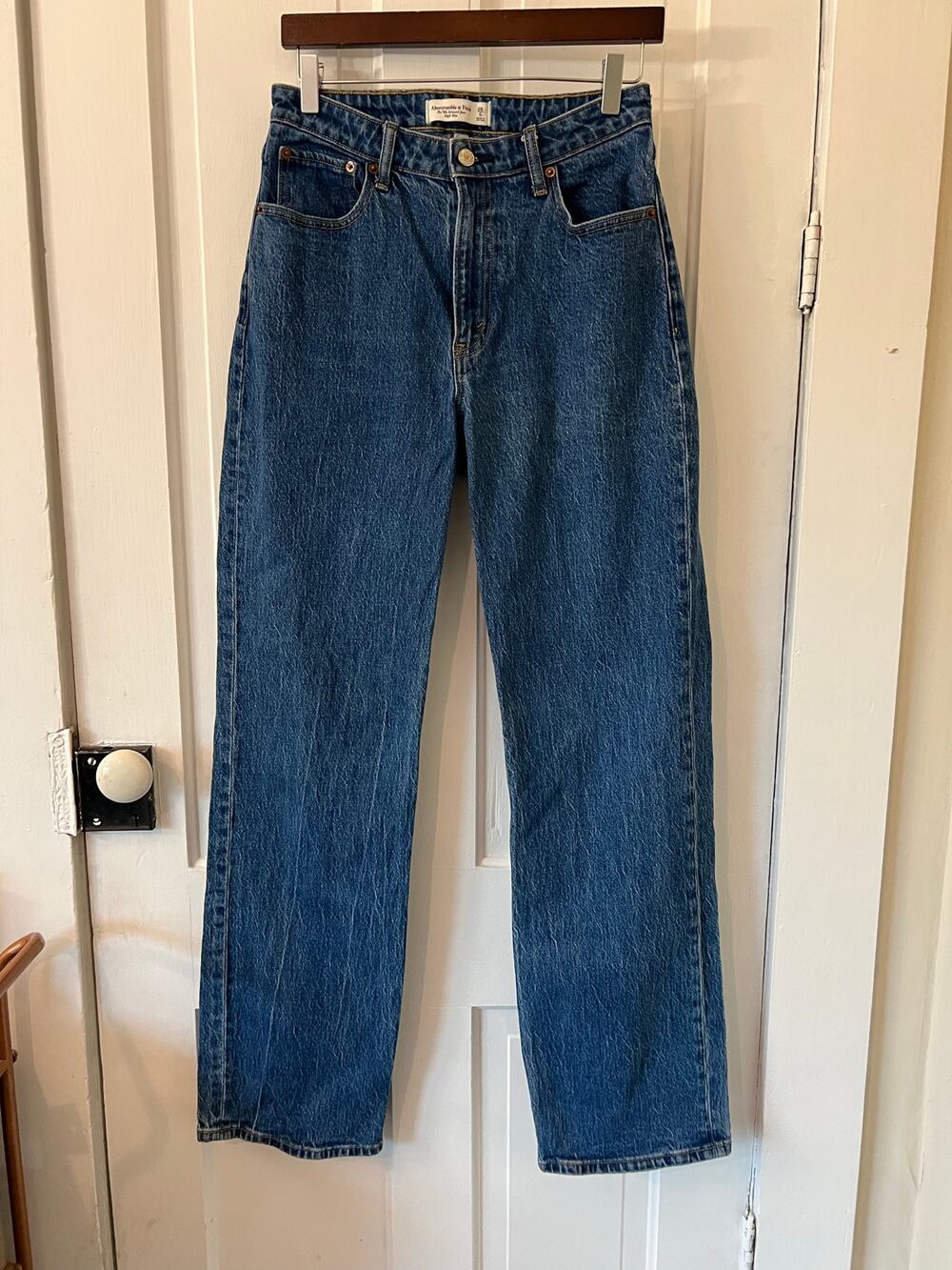 Abercrombie & Fitch 90s relaxed jeans high rise curve love 28 6L jeans women's